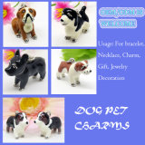 Cute 3D Imitation Enamel Pet Dog Charm Pendant Wholesale