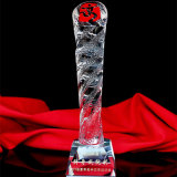 Cylinder K9 Glass Crystal Trophy for Souvenir