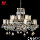 Crystal Chandelier with Glass Shade