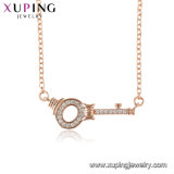 44385 Xuping Fashion Rose Gold Color Wide Neutral Necklace