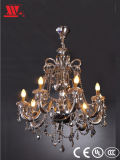 Traditional Crystal Chandelier with Glass Dressing