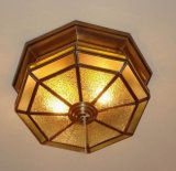 Copper Ceiling Lamp with Glass Decorative Ceiling Lighting for Indoor or out Door 18936