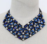 Lady Geometric Crystal Costume Jewelry Choker Fashion Necklace (JE0169)