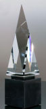 Spire Obelisk with Black Base Crystal Trophy
