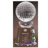 Crystal Glass Golf Trophy Award