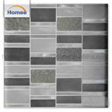 Hot Sale Brush Aluminium Strip Pattern Glass Stone Mosaic Tile