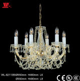 Traditional Crystal Chandelier with Glass Decoration Wl-82113b