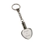 Crystal Glass Keychain with Logo Text Custom Printing Engraving