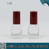12ml Glass Nail Polish Bottle with Red Screw Brush Cap