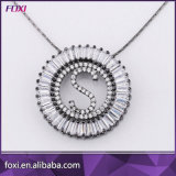 Letter Pendant Necklace CZ Stone Gold Plated Jewelry Pendant