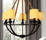 Modern Bedside Bar Decorative Chandelier for with Fabric Shade