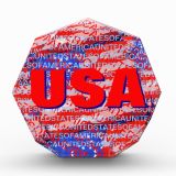 Acrylic Octagon Award (USA patriotic country flag Award)