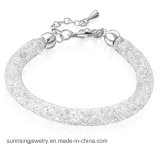 Hot Selling Stainless Steel Rhodium Mesh Crystal Bracelet