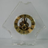 Animal Shape Cute Transparent Gold Clock Crystal Ornaments