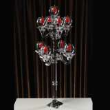 High End Layered Crystal Candle Holder with Competitive Price
