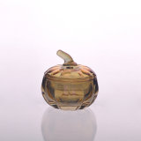 Pumpkin Shaped Ion Plating Glass Candle Holder with Lid