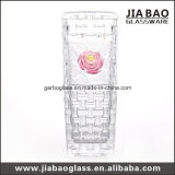 Crystal Glass Flower Vase with Colored Flower