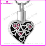 Heart with Crystals Cremation Jewelry Pendants Cremation Necklaces Pendants for Ashes