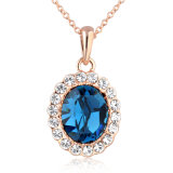 Top Sale Rose Gold Plated Crystal Necklace of Fashion Jewelry