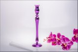Purple Color Single Poster Glass Candle Holder for Wedding Decoration