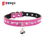 Pet Product Crystal Pet Collar New Clear Bells Leather Dog Collar