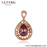 33006 Xuping Fashion Jewelry Pink Gold Plating Necklace, Big Crystals From Swarovski Fancy Pendant for Women