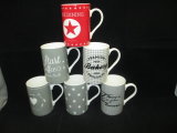 Light Grey Stars Ceramic Coffee Mug