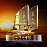 High Quality Fashion Crystal Trophy with Sailboat