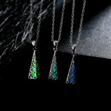 Glow in Dark Locket Silver Hollow Glowing Stone Luminous Pendant Necklace, Halloween Fashion Jewelry