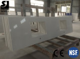 Polished Engineering White Quartz Stone Slabs Countertops Factory