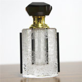 12ml Capacity Black Crystal Glass Perfume Bottle with Flower Pattern Design