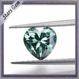 MID Green 8*8mm Heart Brilliant Cut Moissanite Stone on Sale