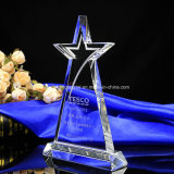 Wholesale Acrylic Crystal Trophy with Five Star 