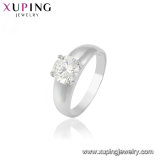 10125 Hot Sale Elegant Rhodium Jewelry Single Stone Ring Designs