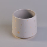 Gold Dots Ceramic Candle Holder