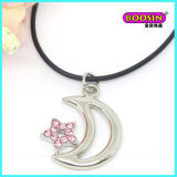Manufacturer Wholesale Leather Chain Alloy Silver Plate Pendant Necklace