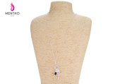 New Environmental Inlaid Crystal Long Chain Alloy Necklace Geometric Shape Pendant Jewelry