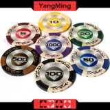 High Quality/ 14G Clay Poker Chips with Mette Sticker Casino Clay Chips Ym-Cy01