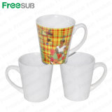 Freesub Cone-Sharped Mug Sublimation White for Personal Design