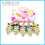 Cute Night Owl Rhinestone Bracelet Charm for Promotional Gift #18346