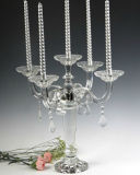 Crystal Candelabra, Candle Holder with 5 Arms for Christmas Decoration