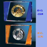 Blue or Amber Luxury Big Crystal Table Office Clock