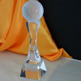 Wholesale Sport Event K9 Crystal Glass Football Trophy Award