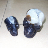 Semi Precious Stone Fashion Skull Carving Statue (ESB01534)
