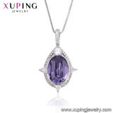 43773 Xuping High Quality Charms Stone Designs Crystals From Swarovski Rhodium Color Gold Necklace