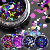 Ultrathin Sequins Colorful Round 3D Nail Art Mixed Size Glitter