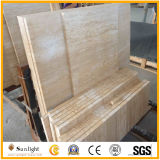 Hot Sell Polished Beige Wooden Travertine Marble for Building Construction