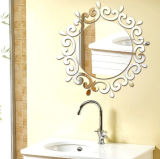 Round Wall Mirror Acrylic Crystal DIY 3D Wall Sticker Home Bathroom Decal