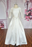 Ivory A-Line Satin Wedding Dress