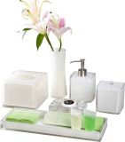 White Crystal Amenities Holder Set Hotel Balfour Simply Acrylic Bathroom Accessories